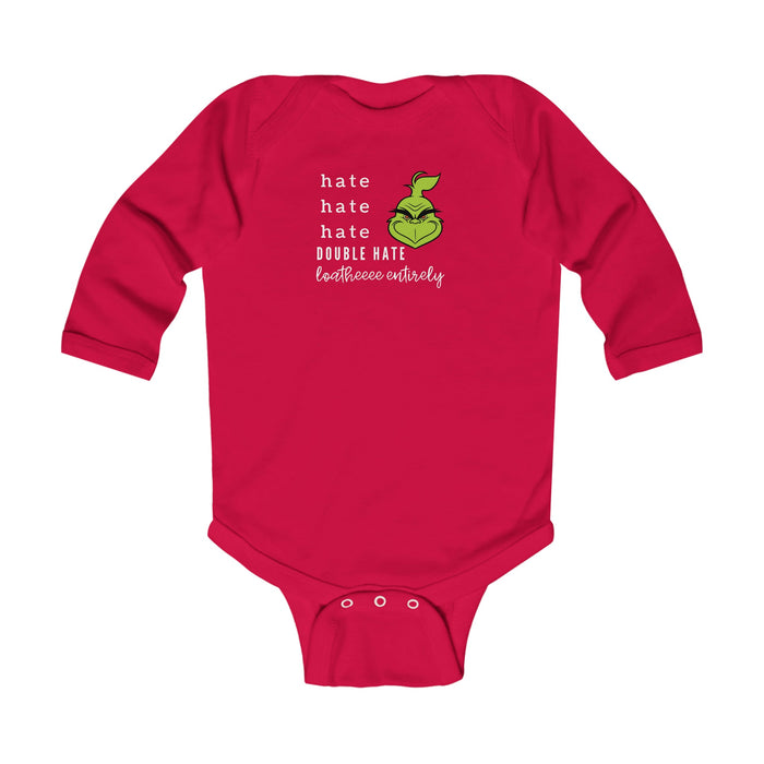 Hate, Hate, Hate, Double Hate, Loathe Entirely Onesie, The Grinch Holiday Crewneck, Baby Sweatshirt, Grinch Lover Gifts