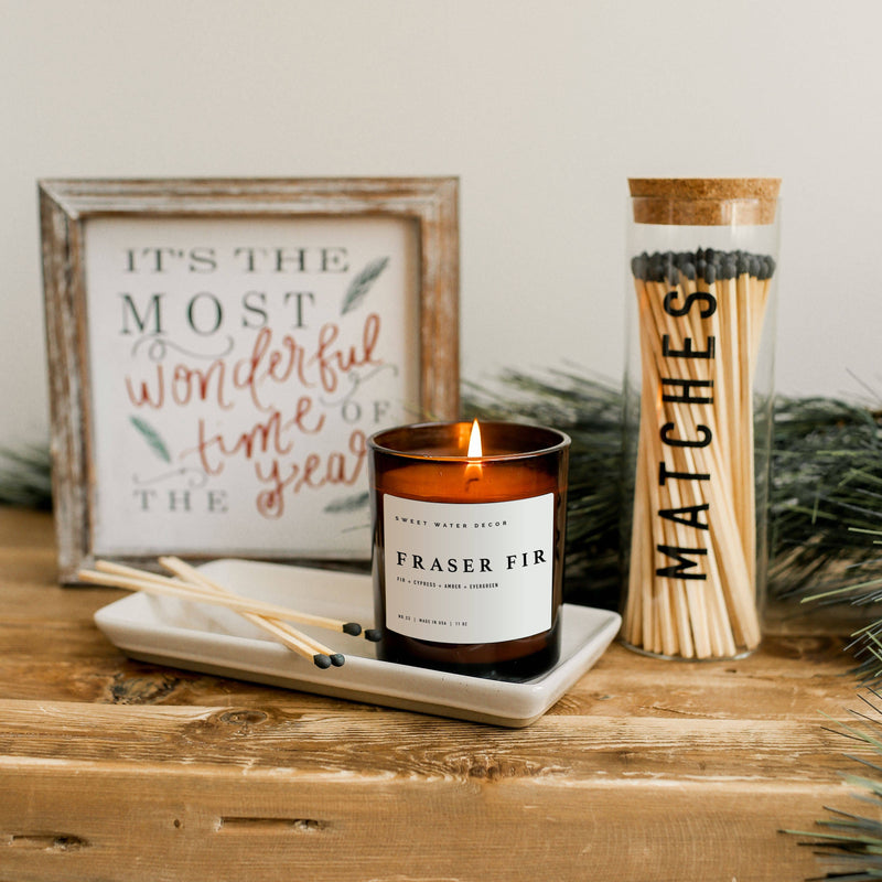 Fraser Fir 11 oz Soy Candle - Christmas Home Decor & Gifts