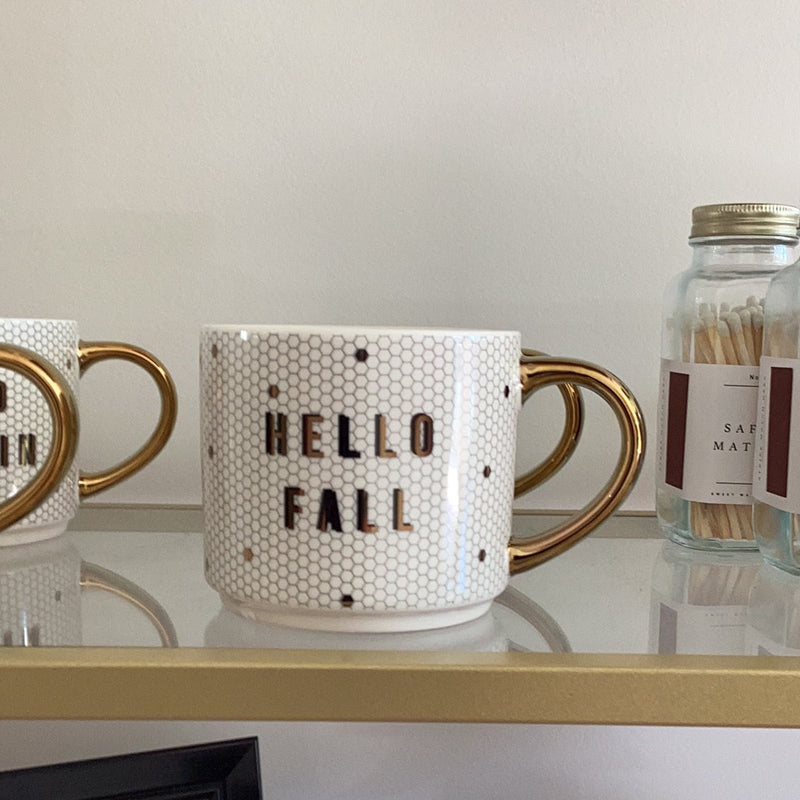 Hello Fall Glass mug