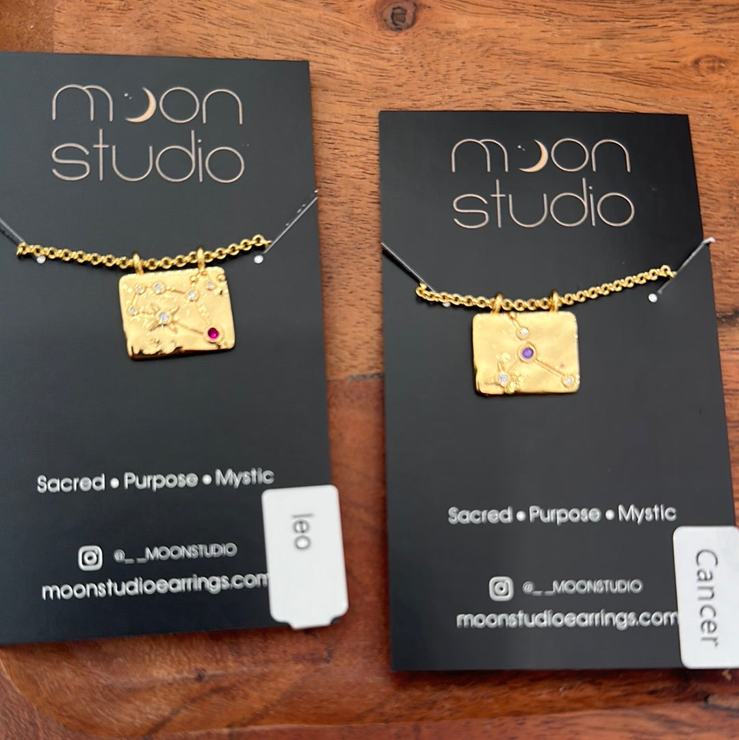 Moon studios zodiac sign necklace