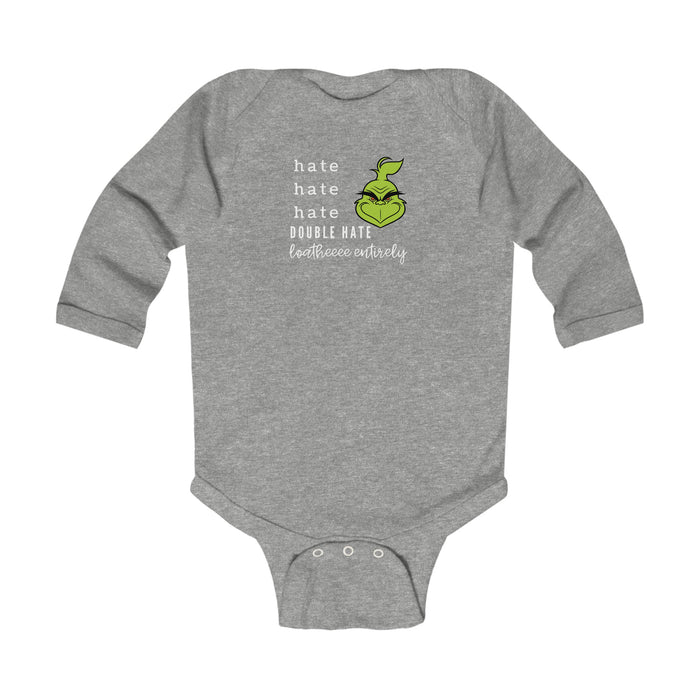 Hate, Hate, Hate, Double Hate, Loathe Entirely Onesie, The Grinch Holiday Crewneck, Baby Sweatshirt, Grinch Lover Gifts