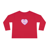 Boy Bye Toddler Long Sleeve Tee, Toddler Valentines Tee, Valentines Tee for Toddler Girls, Cute Kids Vday Shirt, Funny Valentines Shirt