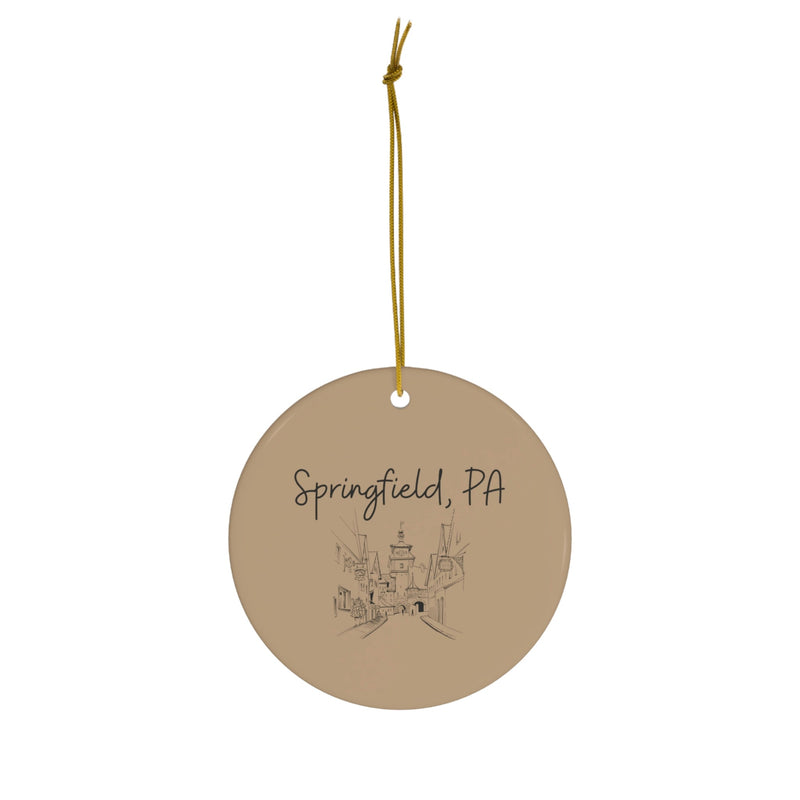 Springfield Pennsylvania Ornament, Hometown Giftables, Delco, Delaware County, Springfield Living, Locals
