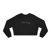 Delco Dime Cropped Fleece Pullover, Women's Fleece Top, Trendy Black Crop Top, Delco PA Gift