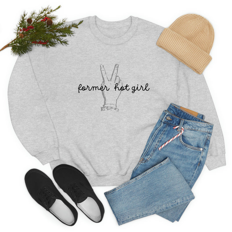 Former Hot Girl Crewneck, Funny Retired Hot Chick Cozy Comfy Trendy Pullover, Giftable Sweatshirt