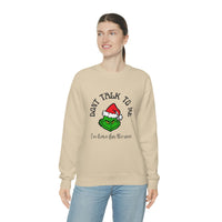 Don't Talk to Me Top, Here for the Wine Crewneck, Holiday Gift for Wine Lovers, Grinch Sweatshirt