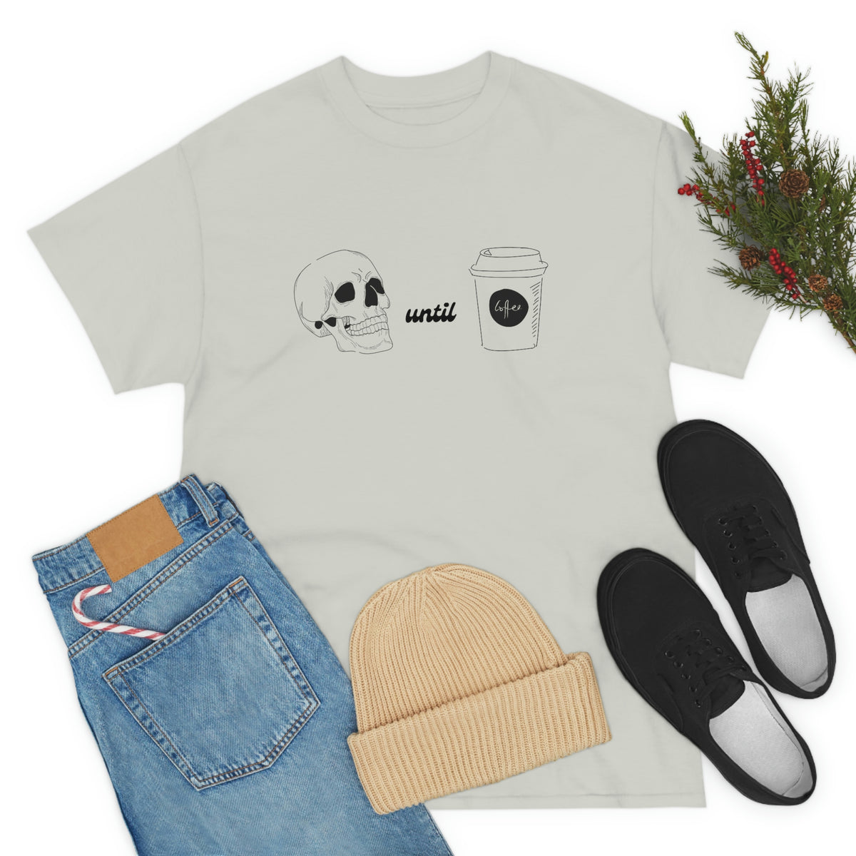 Dead Before Coffee Tee, Coffee Lovers Pullover, Coffee over Everything Oversized T Shirt