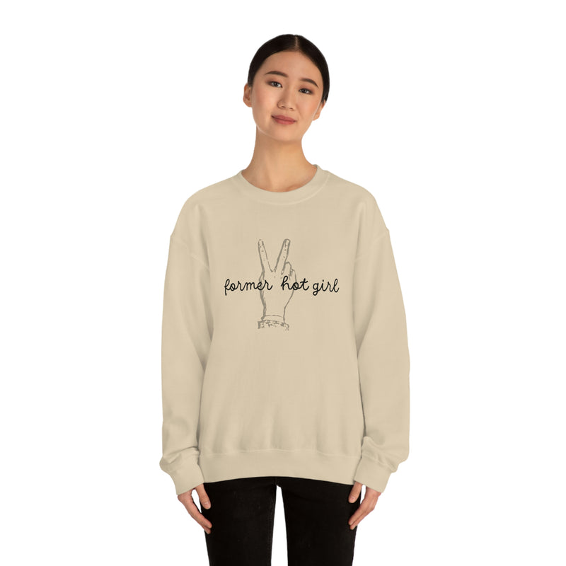 Former Hot Girl Crewneck, Funny Retired Hot Chick Cozy Comfy Trendy Pullover, Giftable Sweatshirt