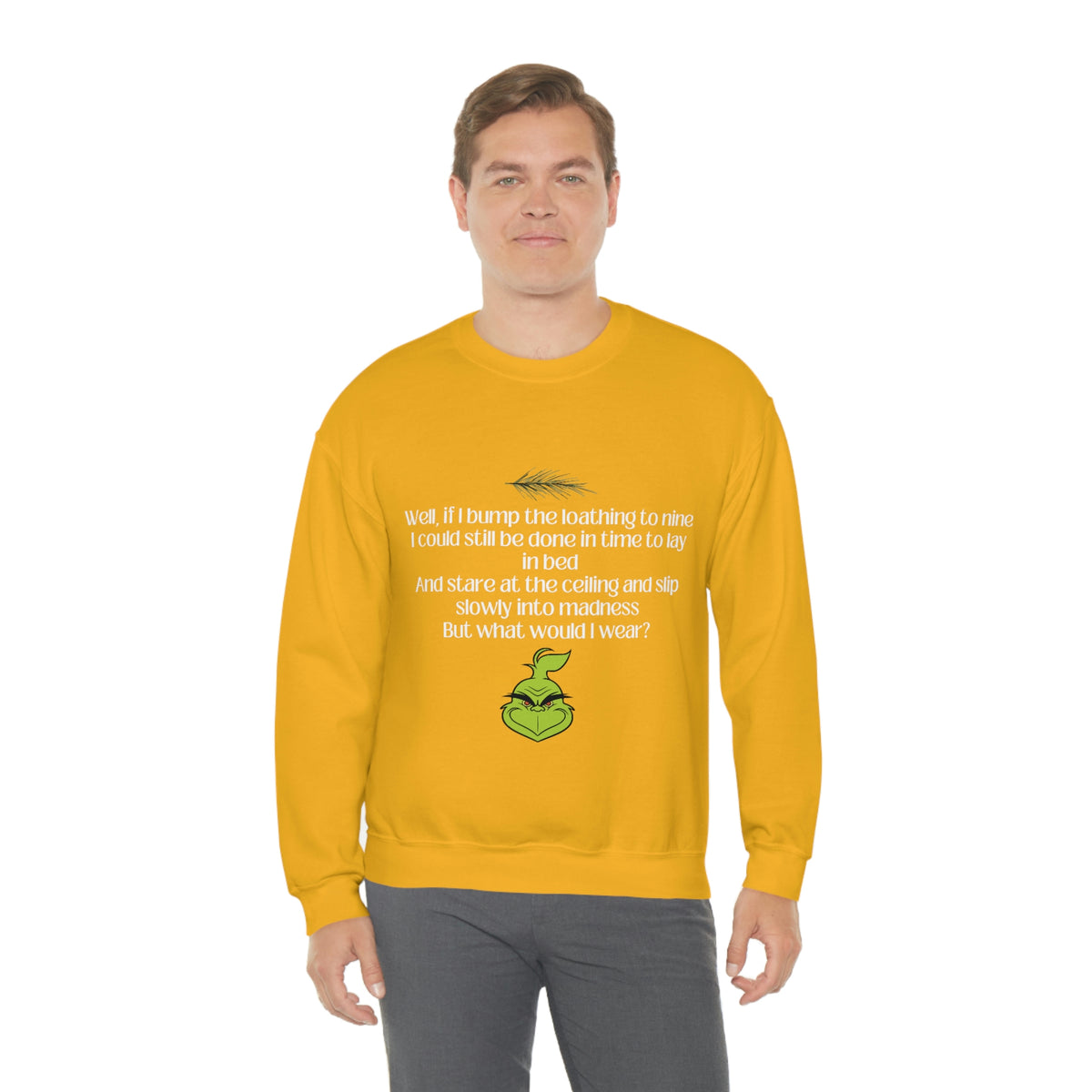 The Grinch Anxiety Sweatshirt, Grinch Humor Crewneck, Holiday Giftable Top, The Grinch