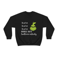 Hate, Hate, Hate, Double Hate, Loathe Entirely, The Grinch Holiday Crewneck, Oversized Sweatshirt, Grinch Lover Gifts