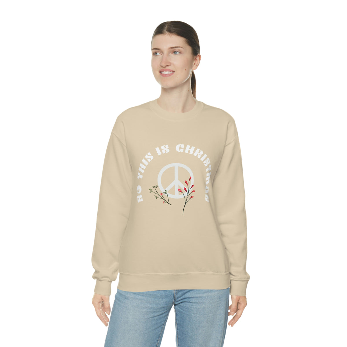 So This is Christmas Crewneck, John Lennon Holiday Sweatshirt, Gifts for Beatles Lovers, War is Over Top