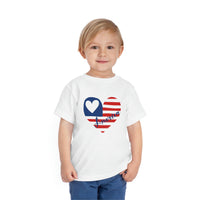Toddler Heart Flag Tee