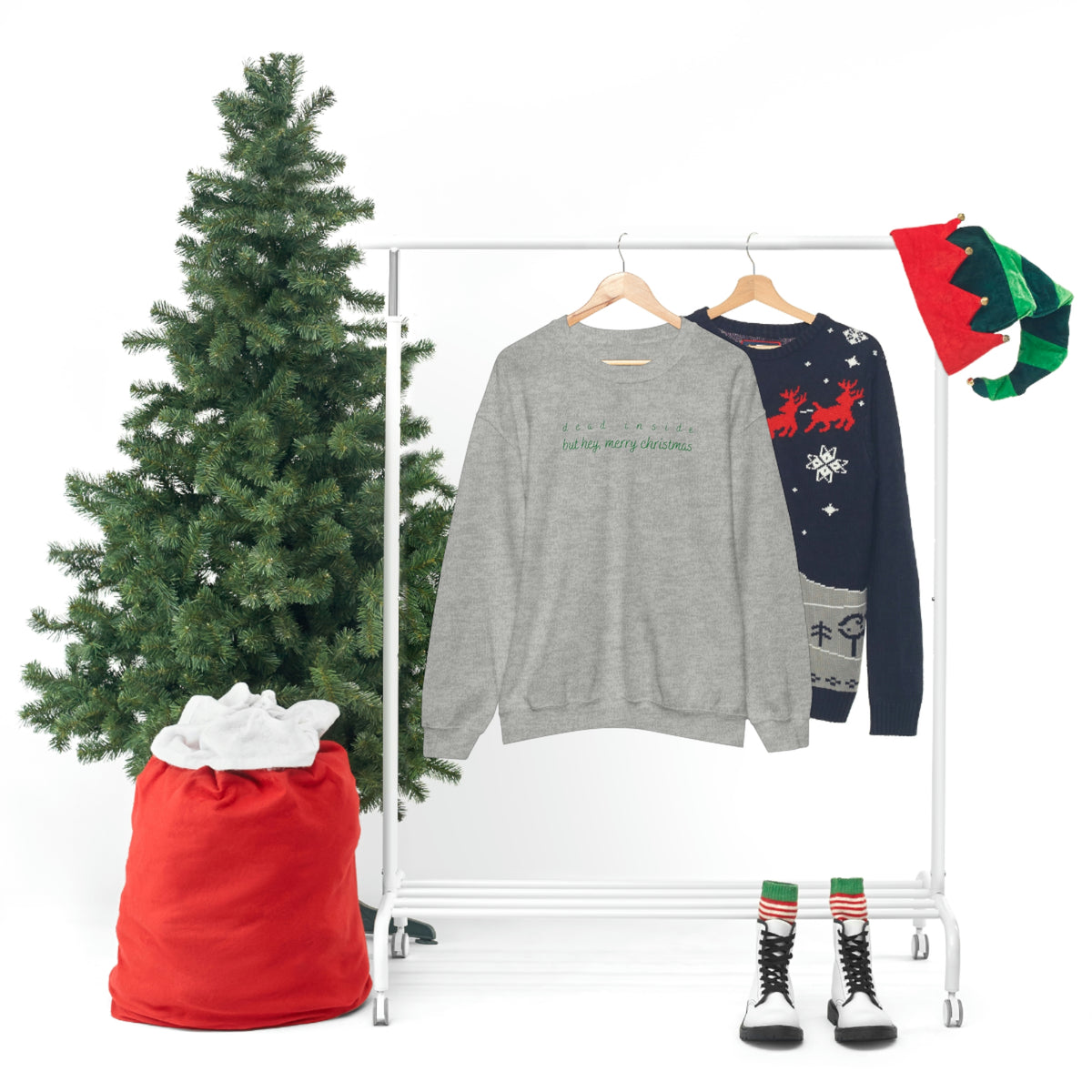 Christmas shirt, Christmas sweatshirt, ugly sweater, dead inside shirt, funny holiday shirt