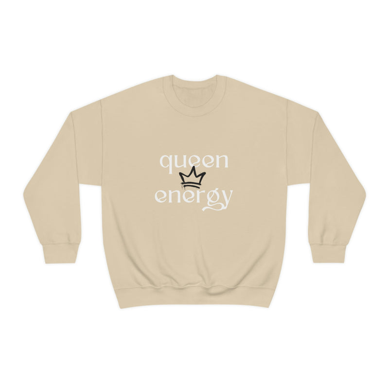 Queen Energy Vibes Crewneck, Good Vibes Pullover, Comfy, Oversized Positive, Uplifting Sweatshirt, Boss Babe Gifts