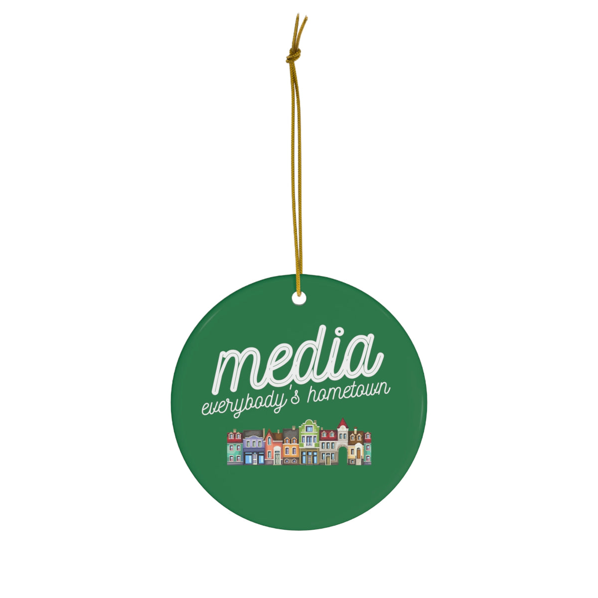 Copy of Media Pennsylvania Ornament, Hometown Giftables, Delco, Delaware County, Media Living, Locals