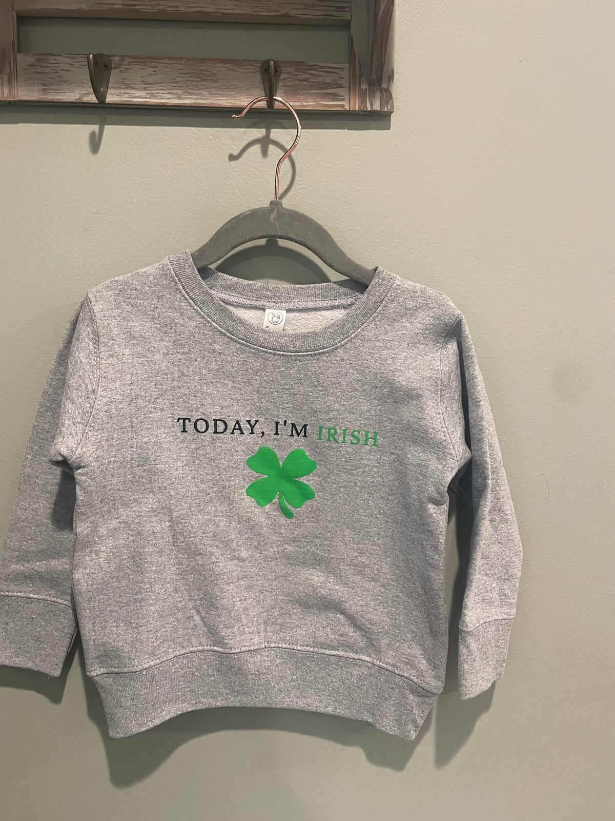Kid's St. Patrick's Day Crewneck-Today I'm Irish