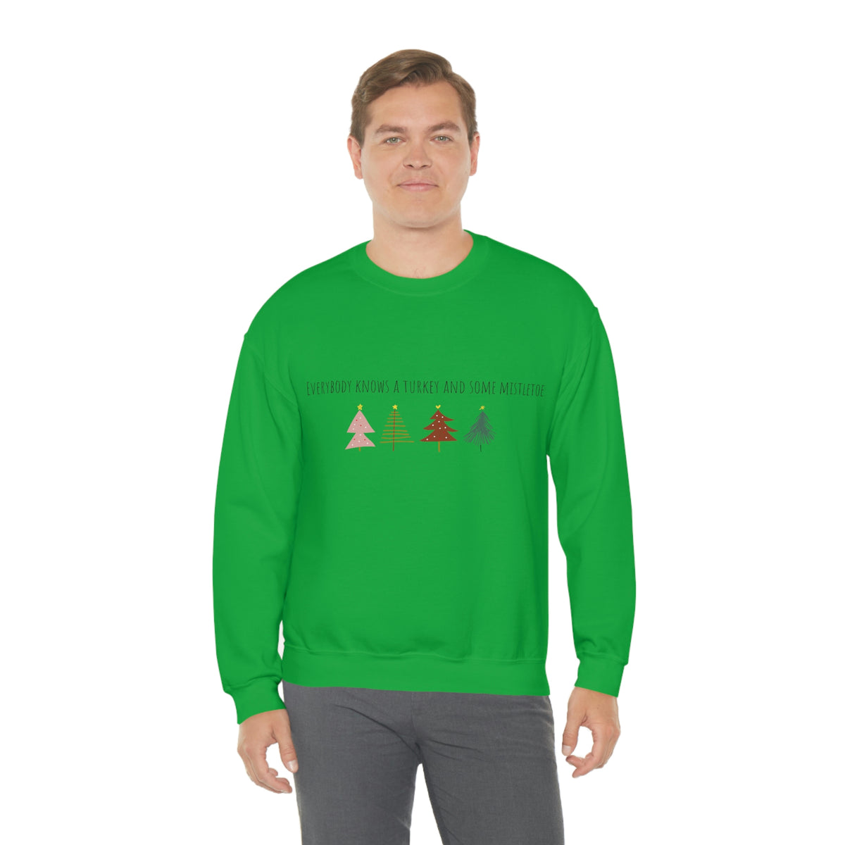Everybody Knows, A Turkey and some Mistletoe Top, The Christmas Song Pullover, Christmas Gifts, Nat King Cole Oversized Comfy Crew