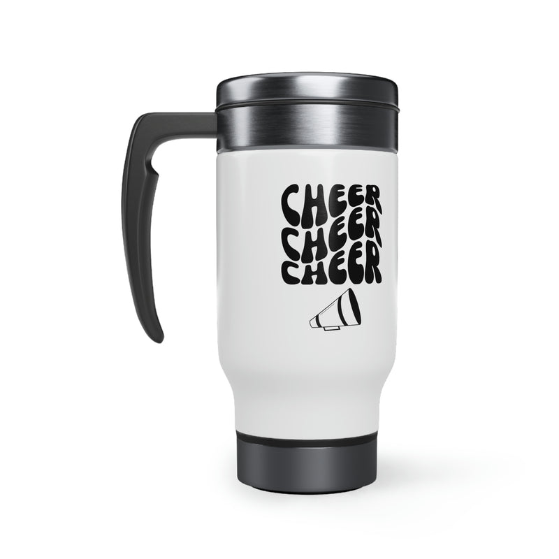 Cheer Steel Travel Mug with Handle, 14oz
