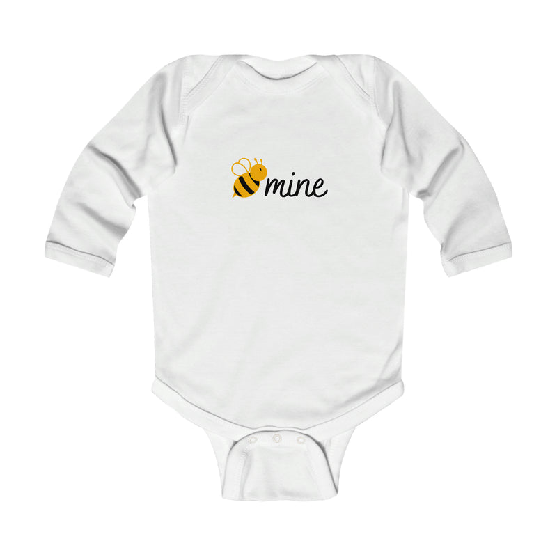 Bee Mine Infant Long Sleeve Bodysuit, Baby Valentines Onesie, Be Mine Baby Shirt, Matching Family Vday Shirts
