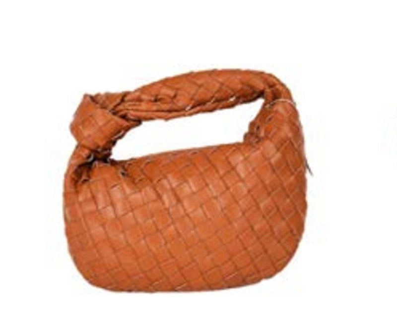 Ava Woven Knotted Handbag Cinnamon 9/30