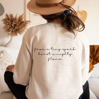 NICU Momma Sweatshirt, From a Tiny Spark Burst a Mighty Flame Crewneck, Preemie Pullover, Momma Top