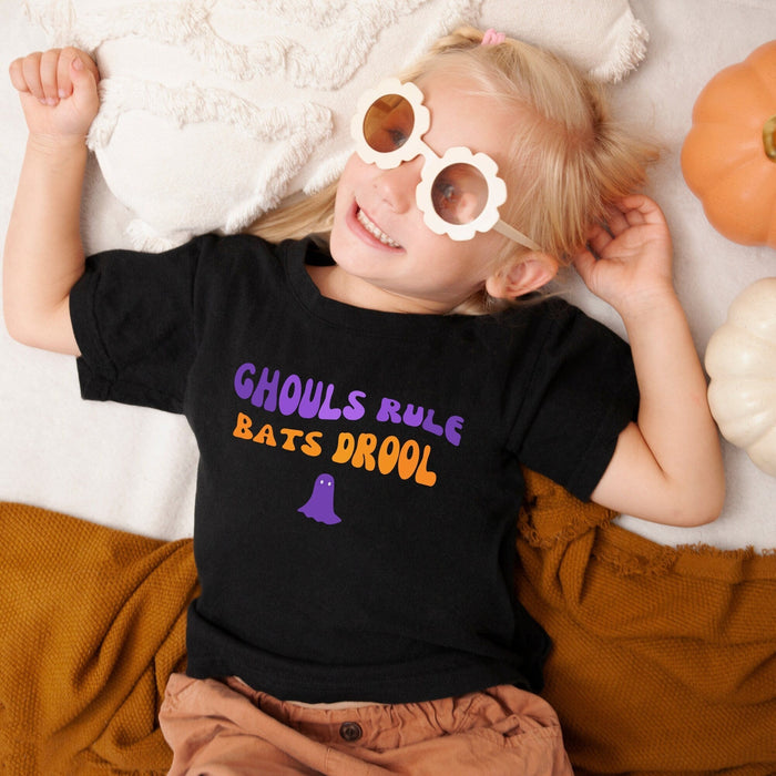 Ghouls Rule Bats Drool Fun Halloween Kids Shirt Spooky Shirt Ghost Bats Tee shirt