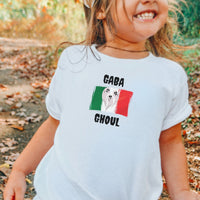Gaba Ghoul Kids 2T to 5 and 6T, Baby Kid Top, Italian Halloween Babe, Spooky Season Childrens Tops